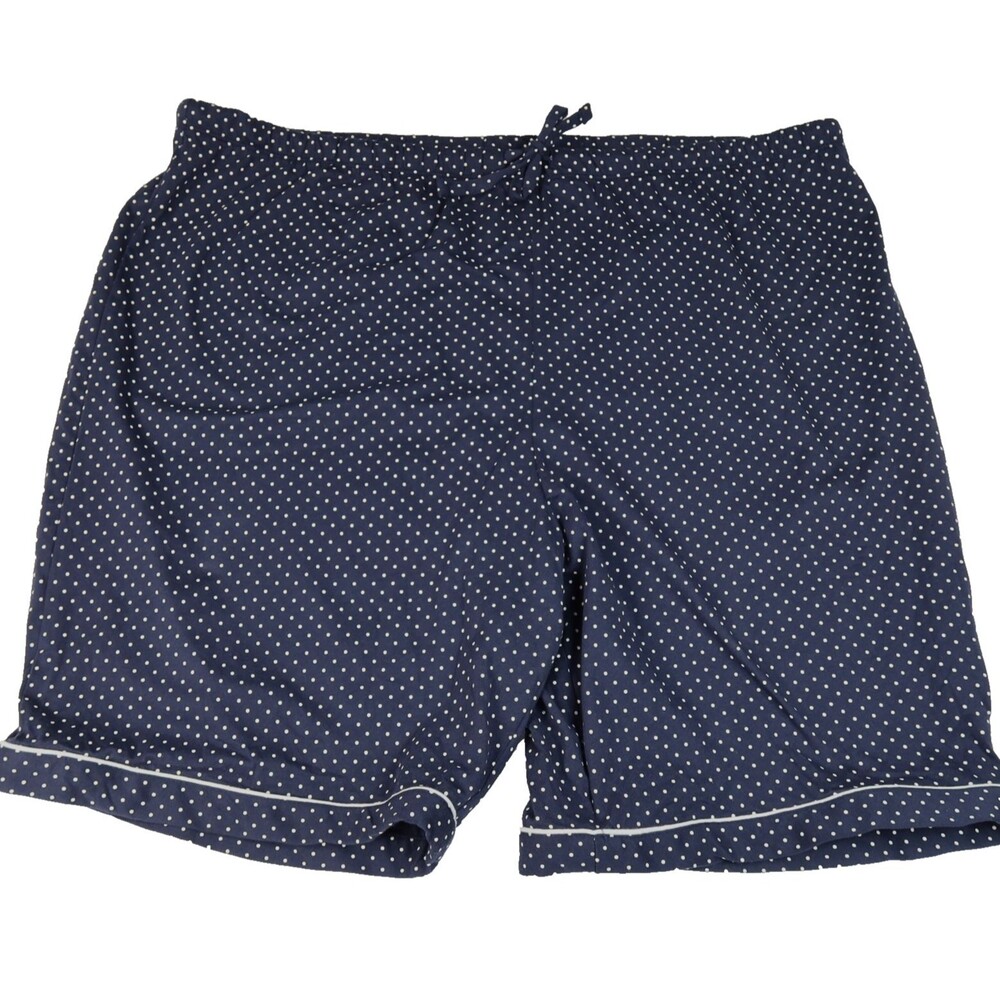 Lauren Ralph Lauren Women's Plus Size 2XL Pajama Shorts Set Navy Polka Dots NWT - Picture 7 of 16